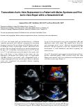 Cover page: Transcatheter Aortic Valve Replacement in a Patient with Marfan Syndrome and Prior Aortic Valve Repair within a Hemashield Graft