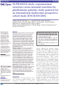 Cover page: SUPRAMAX-study: supramaximal resection versus maximal resection for glioblastoma patients: study protocol for an international multicentre prospective cohort study (ENCRAM 2201).