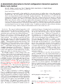 Cover page: A deterministic alternative to the full configuration interaction quantum Monte Carlo method