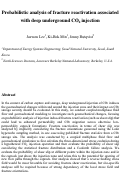 Cover page: Probabilistic analysis of fracture reactivation associated with deep underground CO2 injection