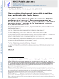 Cover page: The Association of Angiogenesis Markers With Acute Kidney Injury and Mortality After Cardiac Surgery