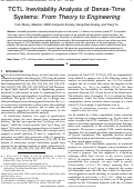 Cover page: TCTL Inevitability Analysis of Dense-Time Systems: From Theory to Engineering