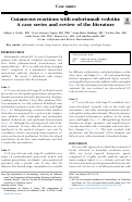 Cover page: Cutaneous reactions with enfortumab vedotin: A case series and review of the literature.