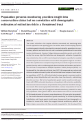 Cover page: Population genomic monitoring provides insight into conservation status but no correlation with demographic estimates of extinction risk in a threatened trout