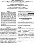 Cover page: Online Discussion Processes: Effects of the Previous Messages' Evaluations, Knowledge Content, Social Cues, and Personal Information on the Current Message