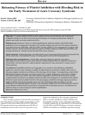 Cover page: Balancing Potency of Platelet Inhibition with Bleeding Risk in the Early Treatment of Acute Coronary Syndrome