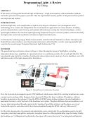 Cover page: Review of "Integrated structured light architectures"