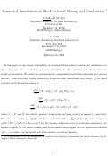 Cover page: Numerical simulations of shock-induced mixing and combustion