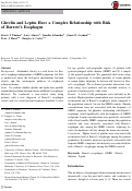 Cover page: Ghrelin and Leptin Have a Complex Relationship with Risk of Barrett’s Esophagus