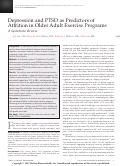 Cover page: Depression and PTSD as Predictors of Attrition in Older Adult Exercise Programs