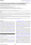 Cover page: Prenatal Maternal Serum Concentrations of Per- and Polyfluoroalkyl Substances in Association with Autism Spectrum Disorder and Intellectual Disability.