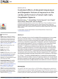 Cover page: Combined effects of elevated temperature and Deepwater Horizon oil exposure on the cardiac performance of larval mahi-mahi, Coryphaena hippurus