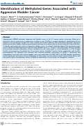 Cover page: Identification of methylated genes associated with aggressive bladder cancer.