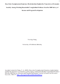 Cover page: Does State Unemployment Insurance Modernization Explain the Trajectories of Economic Security Among Working Households? Longitudinal Evidence from the 2008 Survey of Income and Program Participation