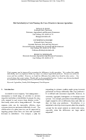 Cover page: Risk Indviduality in Crisis Planning: the Case of Gender in Amercan Agriculture