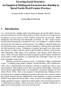 Cover page: Growing Social Structure: An Empirical Multiagent Excursion into Kinship in Rural North-West Frontier Province