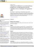 Cover page: Testing the mindfulness-to-meaning theory: Evidence for mindful positive emotion regulation from a reanalysis of longitudinal data.