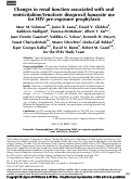 Cover page: Changes in renal function associated with oral emtricitabine/tenofovir disoproxil fumarate use for HIV pre-exposure prophylaxis