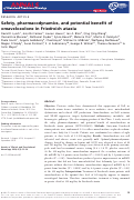 Cover page: Safety, pharmacodynamics, and potential benefit of omaveloxolone in Friedreich ataxia.