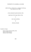 Cover page: A shift in policy, a shift in peace : Colombian civil society peace initiatives (1997-2008)