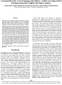 Cover page: Conceptual Diversity Across Languages and Cultures: A Study on Common Word Meanings among native English and Chinese speakers.