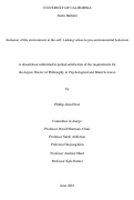 Cover page: Inclusion of the environment in the self: Linking values to pro-environmental behaviors