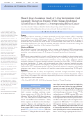 Cover page: Phase I dose-escalation study of 5-day intermittent oral lapatinib therapy in patients with human epidermal growth factor receptor 2-overexpressing breast cancer.