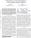 Cover page: Data-Driven Loop Invariant Inference with Automatic Feature Synthesis.