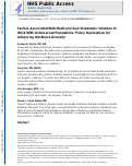 Cover page: Factors Associated With Medical School Graduates’ Intention to Work With Underserved Populations