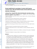 Cover page: Human papillomavirus genotypes in women with invasive cervical cancer with and without human immunodeficiency virus infection in Botswana