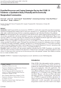 Cover page: Dignified Resources and Coping Strategies During the COVID-19 Pandemic: a Qualitative Study of Racially and Economically Marginalized Communities.