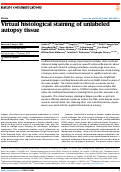 Cover page: Virtual histological staining of unlabeled autopsy tissue.