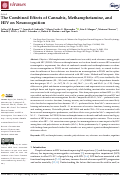 Cover page: The Combined Effects of Cannabis, Methamphetamine, and HIV on Neurocognition