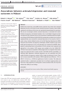 Cover page: Associations between antenatal depression and neonatal outcomes in Malawi