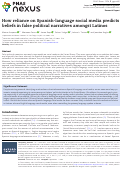 Cover page: How reliance on Spanish-language social media predicts beliefs in false political narratives amongst Latinos.