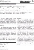 Cover page: The Impact of COVID-19-Related Delays on Surgical Management of Peritoneal Surface Malignancies