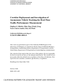 Cover page: Corridor Deployment and Investigation of Anonymous Vehicle Tracking for Real-Time Traffic Performance Measurement