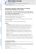 Cover page: Assessment of Attitudes Toward Initiation of Immediate Adjuvant Chemotherapy for Colon Cancer