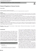 Cover page: Vitamin D Regulation of Immune Function