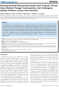 Cover page: Ectomycorrhizal-Dominated Boreal and Tropical Forests Have Distinct Fungal Communities, but Analogous Spatial Patterns across Soil Horizons