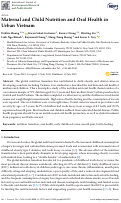 Cover page: Maternal and Child Nutrition and Oral Health in Urban Vietnam.