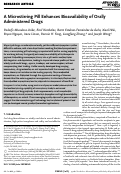 Cover page: A Microstirring Pill Enhances Bioavailability of Orally Administered Drugs