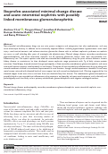 Cover page: Ibuprofen-associated minimal change disease and acute interstitial nephritis with possibly linked membranous glomerulonephritis