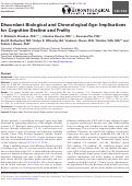 Cover page: Discordant Biological and Chronological Age: Implications for Cognitive Decline and Frailty.