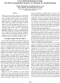 Cover page: Cross-situational language learning: The effects of grammatical categories as constraints on referential labeling