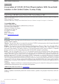 Cover page: Association of COVID-19 Risk Misperceptions With Household Isolation in the United States: Survey Study