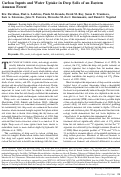 Cover page: Carbon Inputs and Water Uptake in Deep Soils of an Eastern Amazon Forest