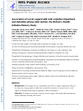 Cover page: Association of Social Support with Mild Cognitive Impairment and Dementia Among Older Women: The Women's Health Initiative Memory Study.