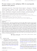 Cover page: Pressure balance in the multiphase ISM of cosmologically simulated disc galaxies