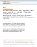 Cover page: Dual RNA-seq identifies human mucosal immunity protein Mucin-13 as a hallmark of Plasmodium exoerythrocytic infection